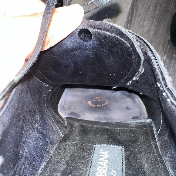 Dolce and Gabbana Black Oxford Dress Shoes Size 41.5 - Picture 5 of 8